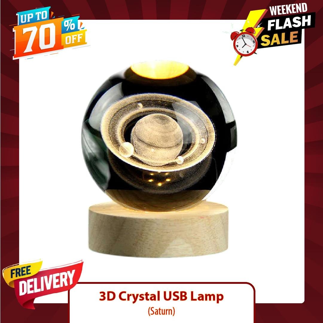 3d crystal saturn lamp price pakistan